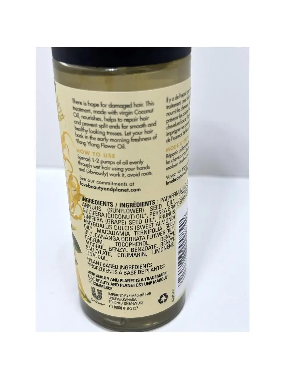 Love Beauty Planet 3-in-1 Benefit Oil Coconut Ylang Ylang Hair Repair New